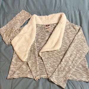 Miss Me Gray and Cream Cardigan